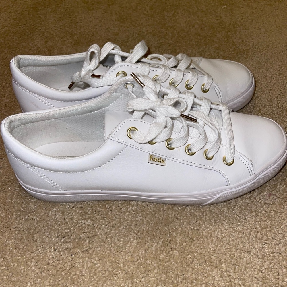 Keds white and gold shoes!!